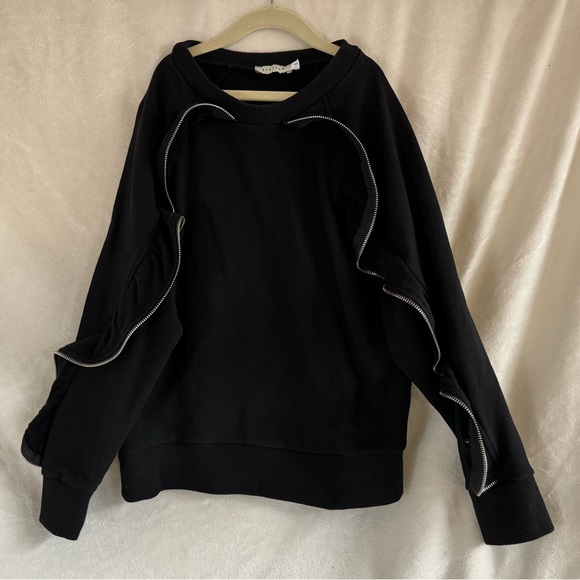 Stellah ruffle zipper sweatshirt top - Picture 3 of 6